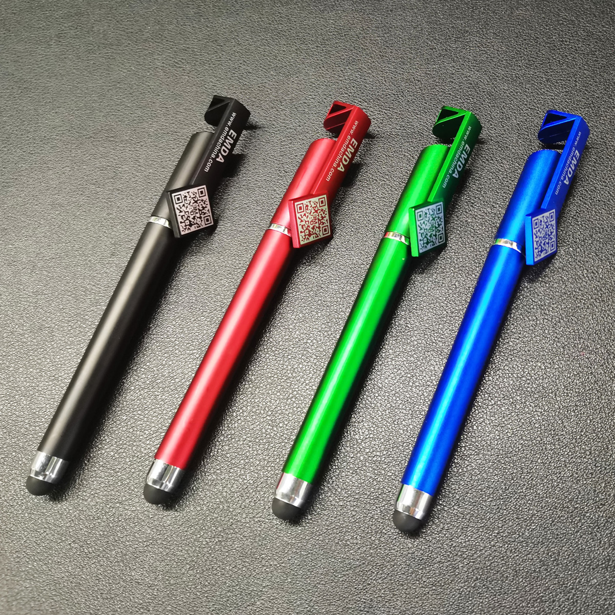 Оптовая пользовательская логотип Рекламный экран Soft Touch Stylus Pens держатель телефона синий дизайн дешевая цена пластиковая рекламная ручка